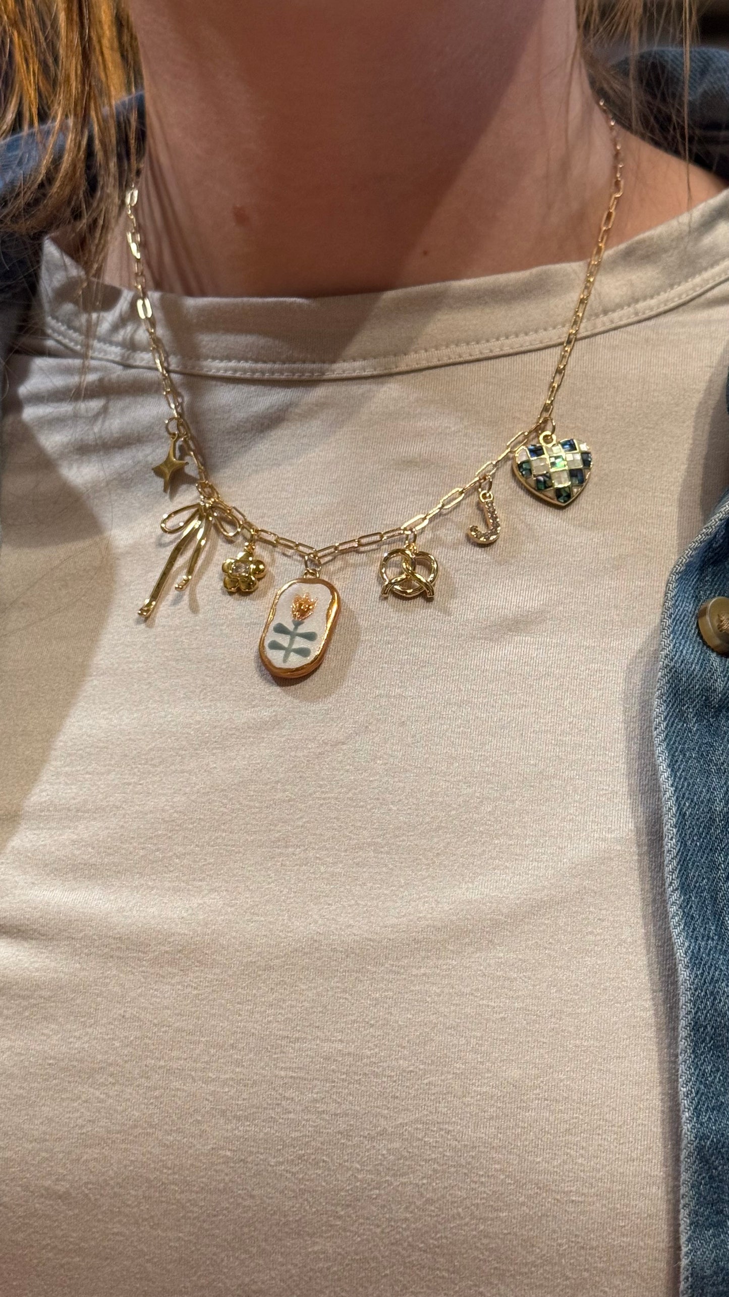 Folk-inspired Floral Pendant Charms