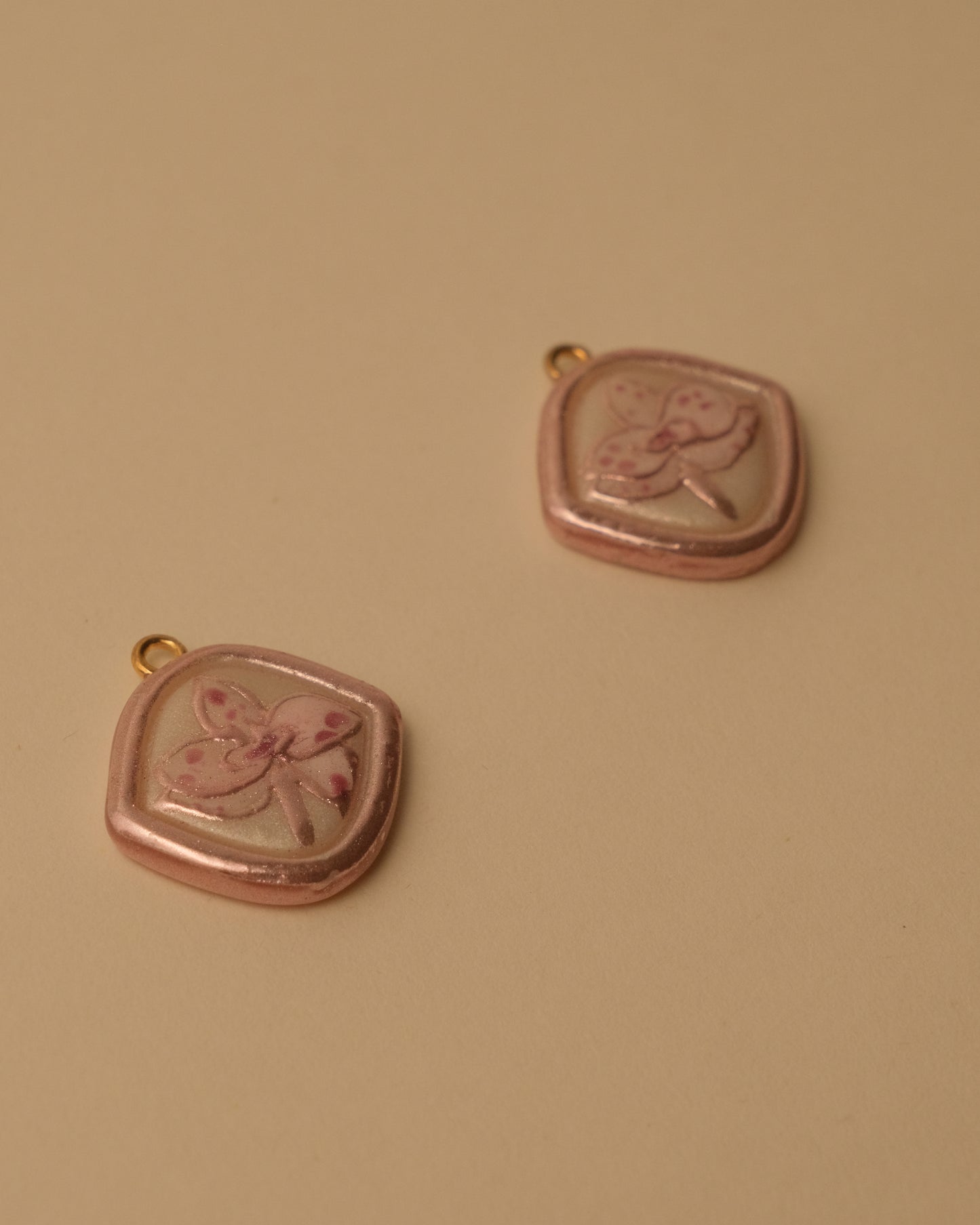 Pink Orchid Pendant Charm