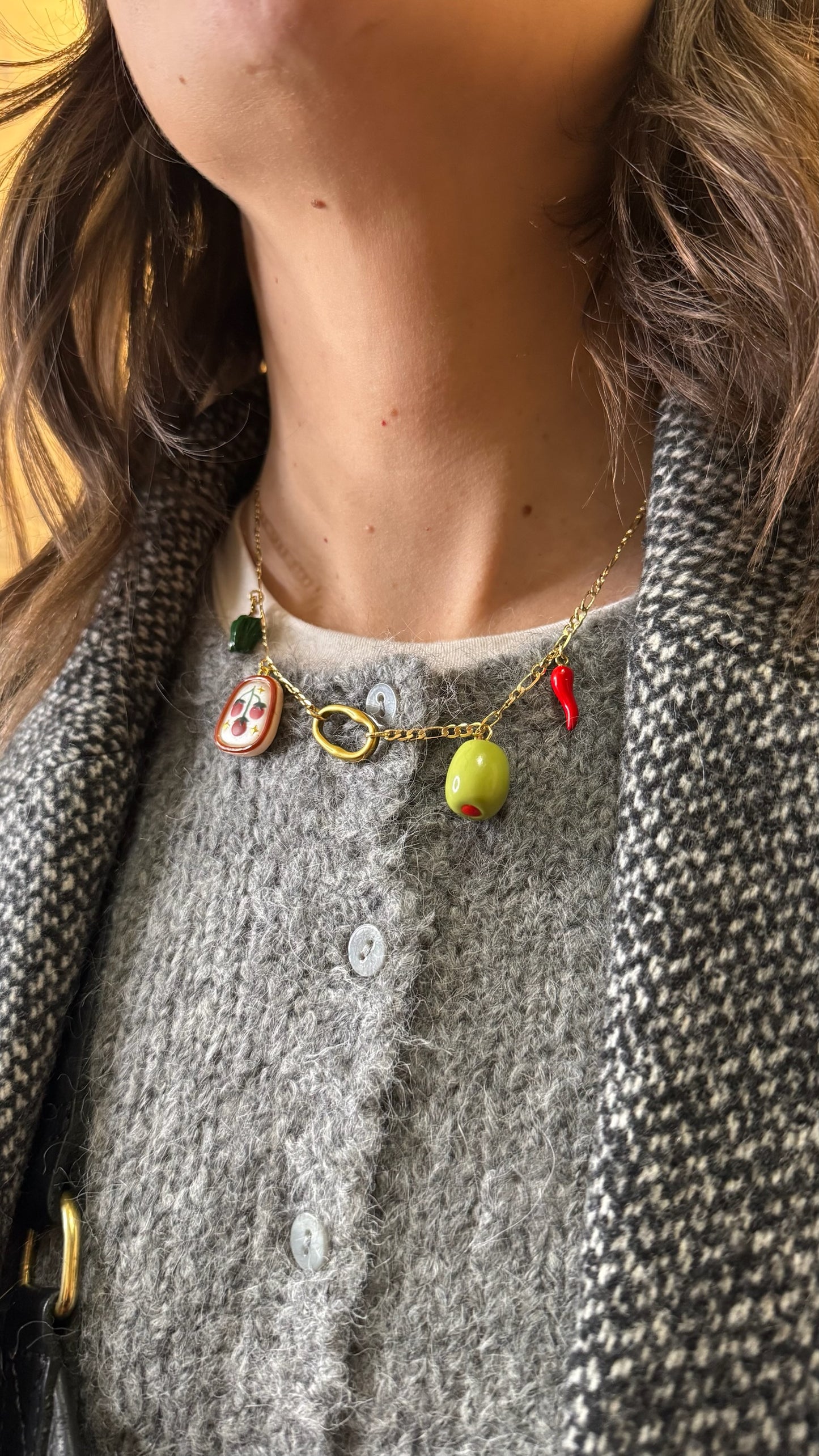Olive Fruit Charm