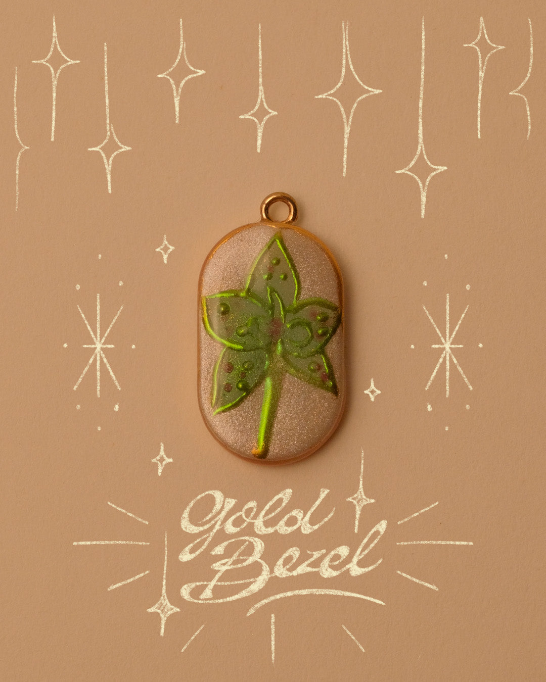 Green Orchid Pendant Charm