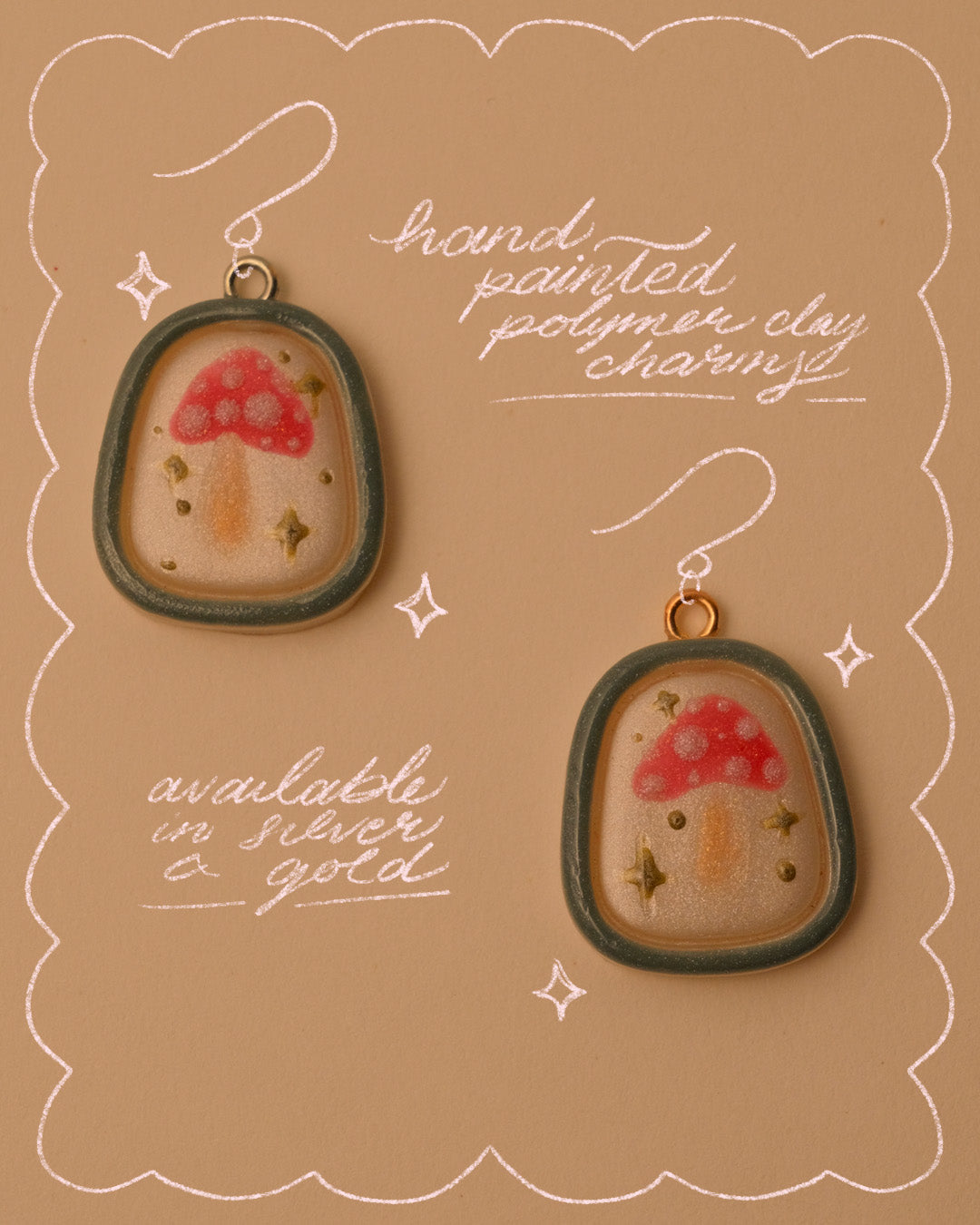 Mushroom Pendant Charm