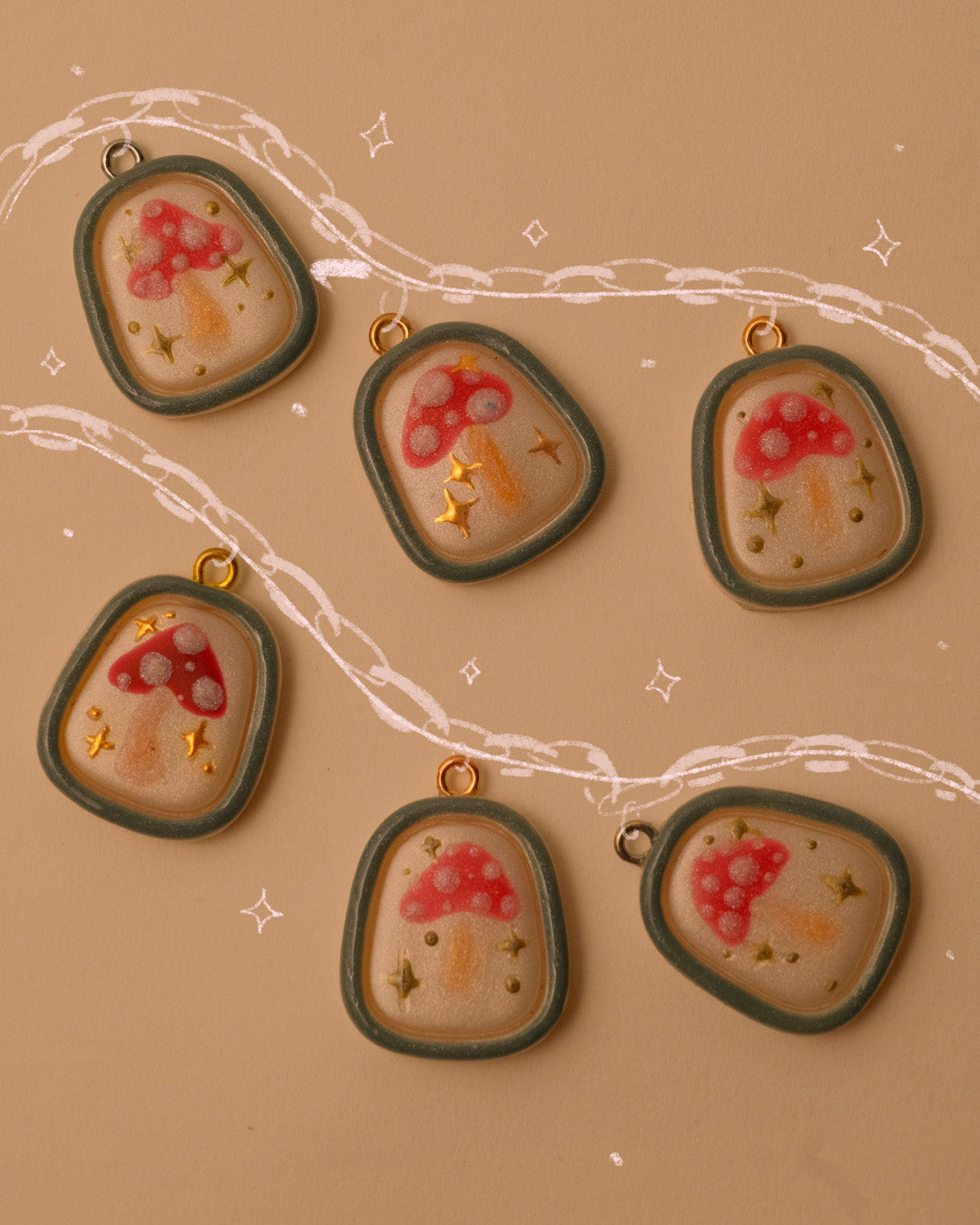 Mushroom Pendant Charm