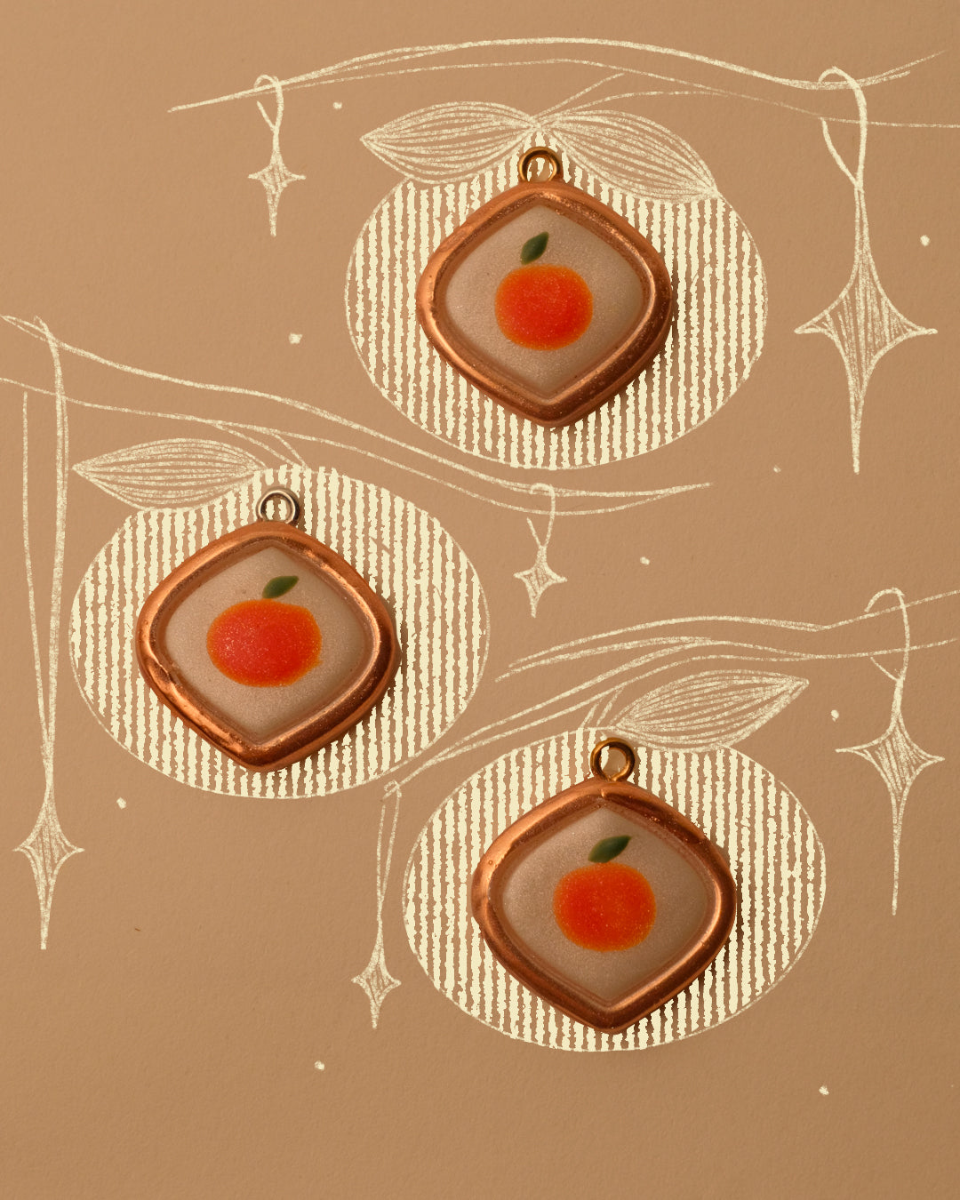 Orange Pendant Charm