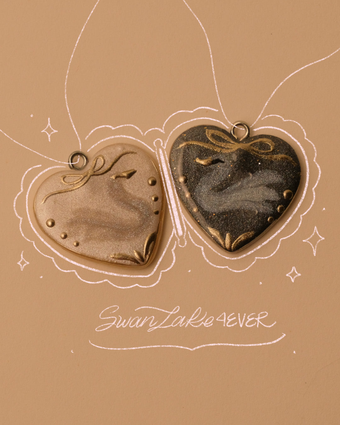 White Swan Pendant Charm