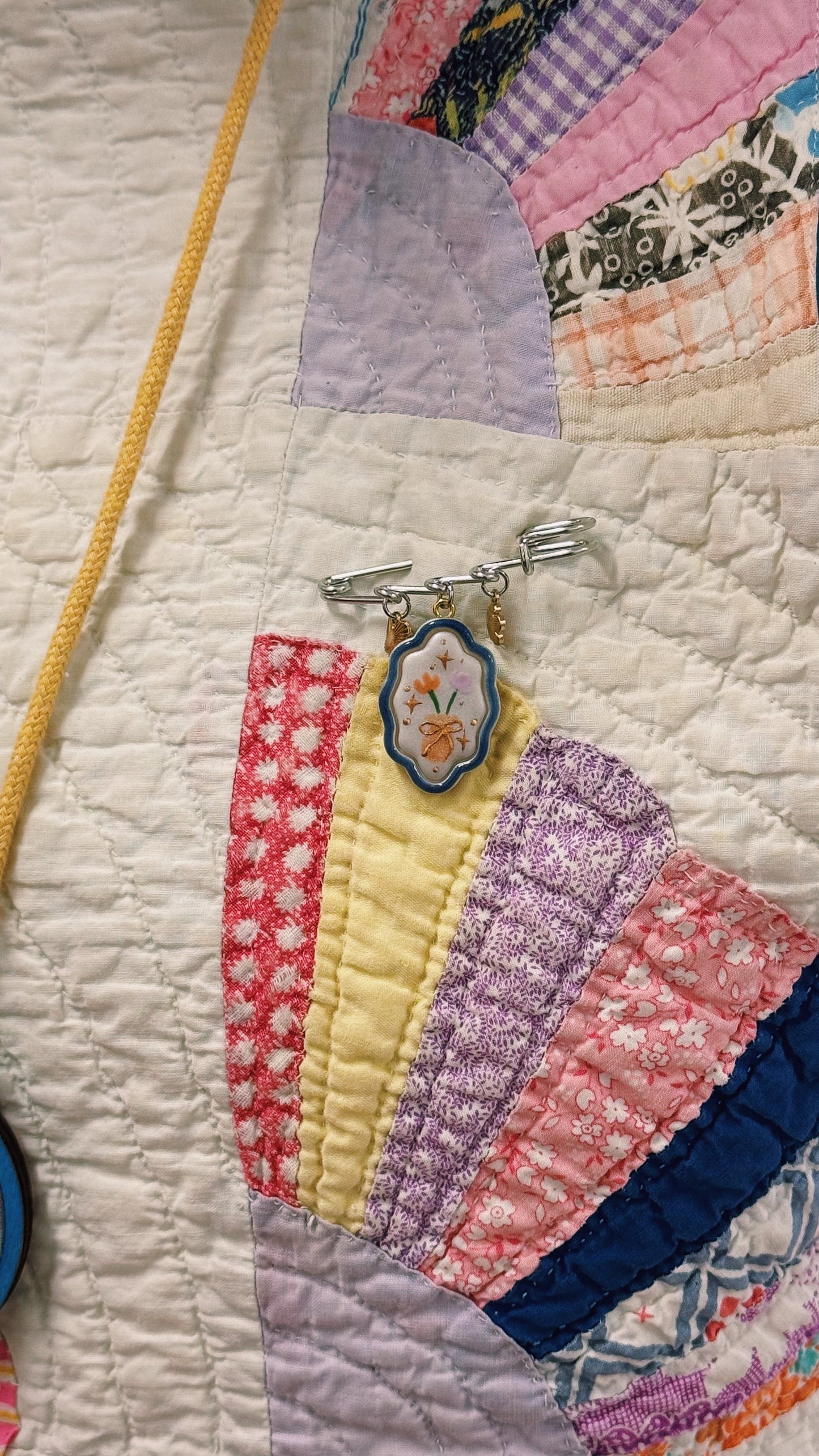 Vase Floral Pendant Charm